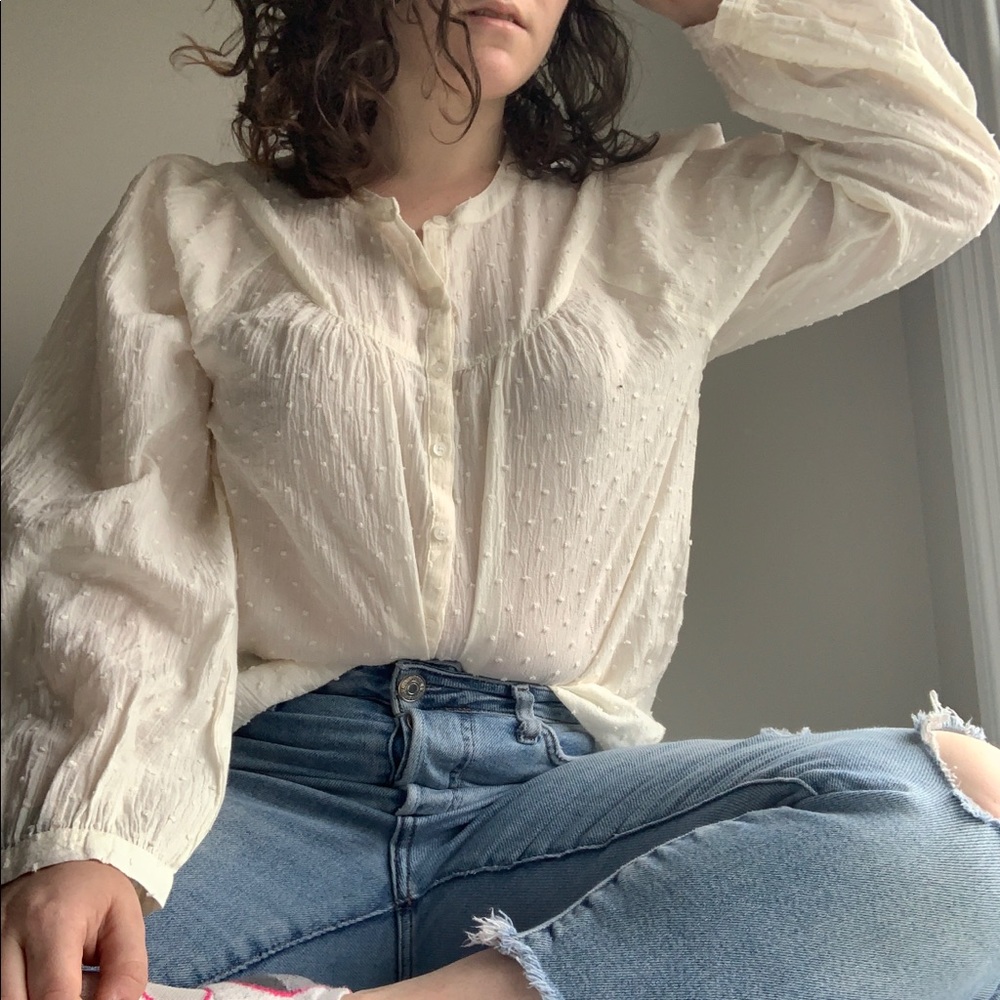 3 for $30💕 NWT Madewell cream blouse